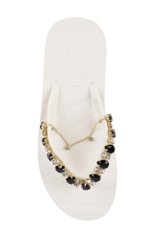 Shop Zigi Quigley Platform Flip Flop In White