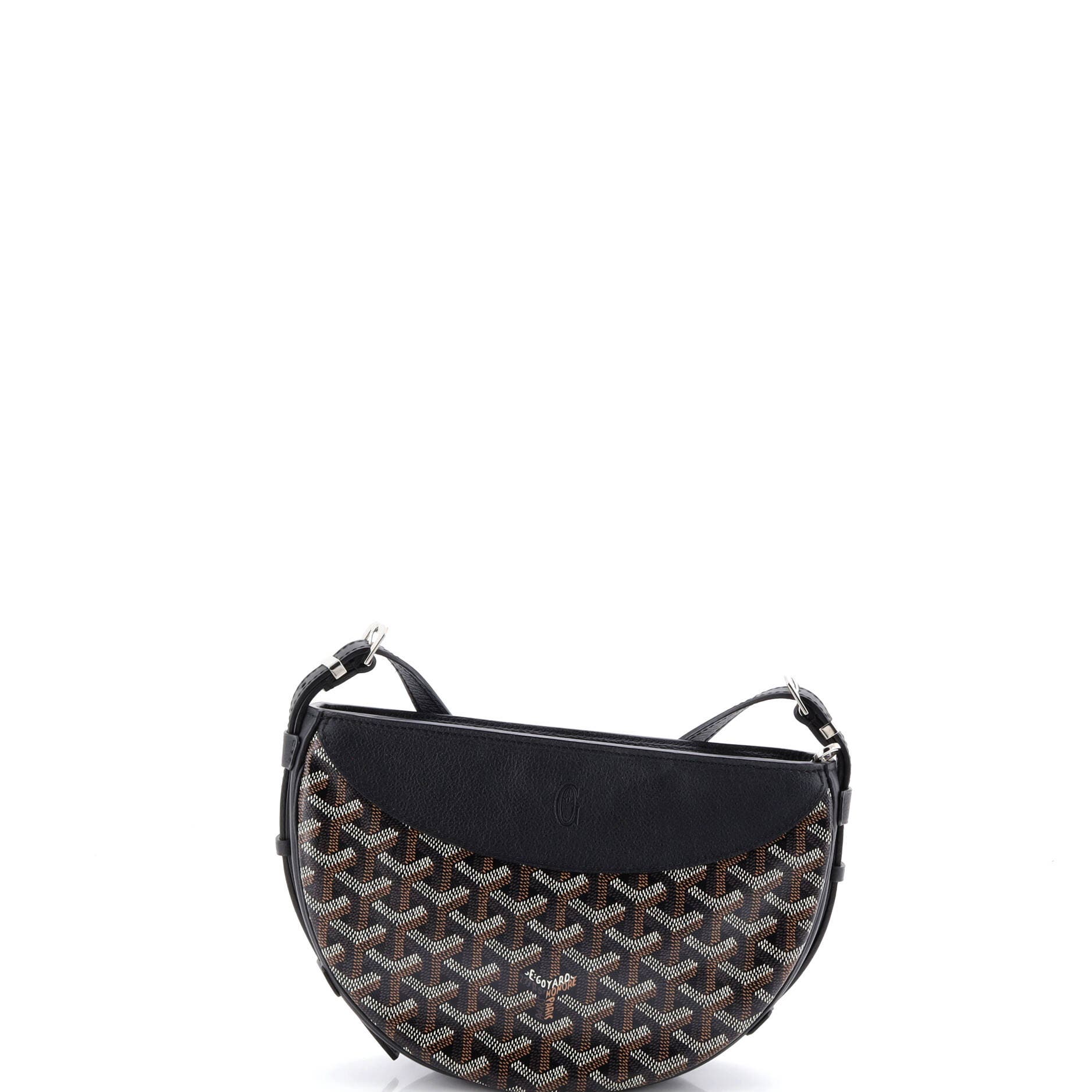 Pre-Owned Goyard Hirondelle Shoulder Bag Coated Canvas and Leather, Alternate, color, Black