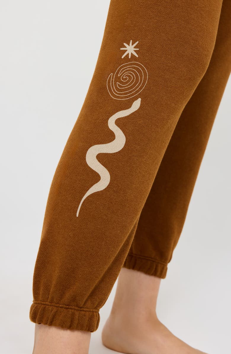 Spiritual Gangster Essence Bolt Luna Cotton & Modal Joggers, Alternate, color, Dune