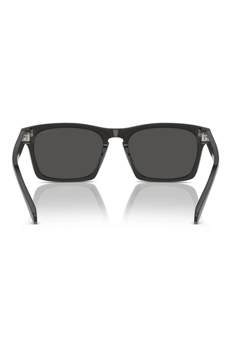 57mm Square Sunglasses, Alternate, color, DARK GREY / GREY SOLID