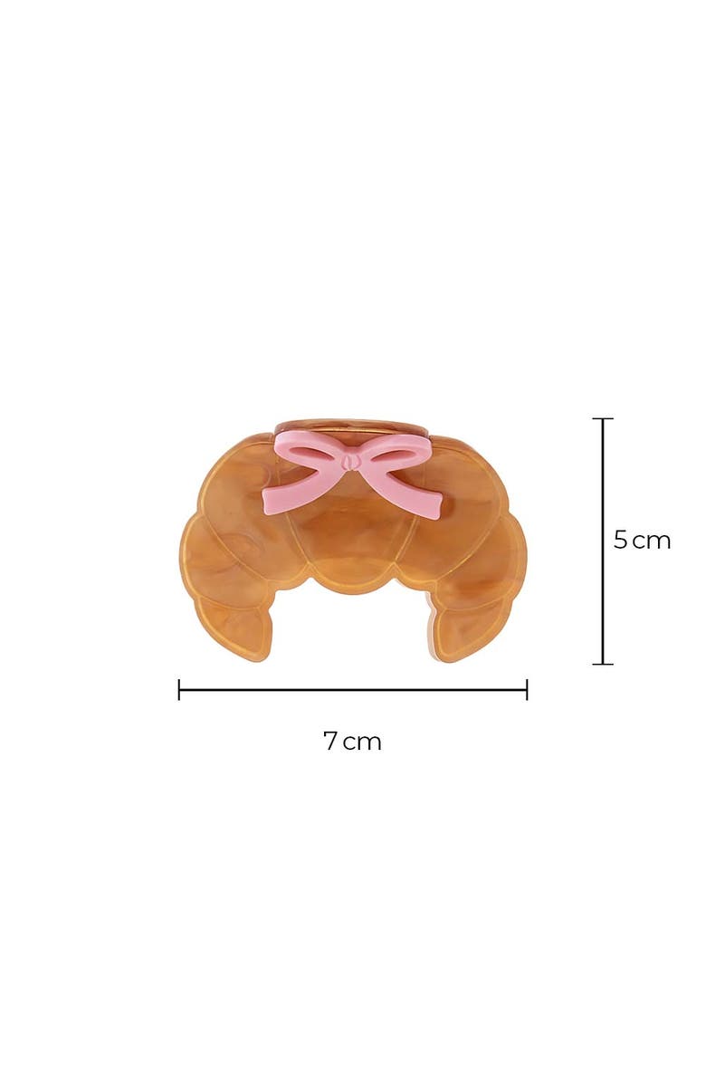BY ADINA EDEN Pink Bow Croissant Claw Clip, Alternate, color, Orange
