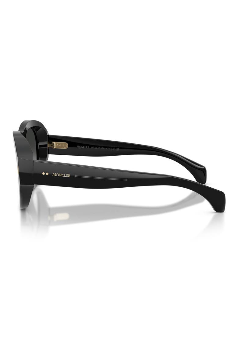 Elevane 56mm Irregular Sunglasses, Alternate, color, BLACK / DARK GRADIENT GREY