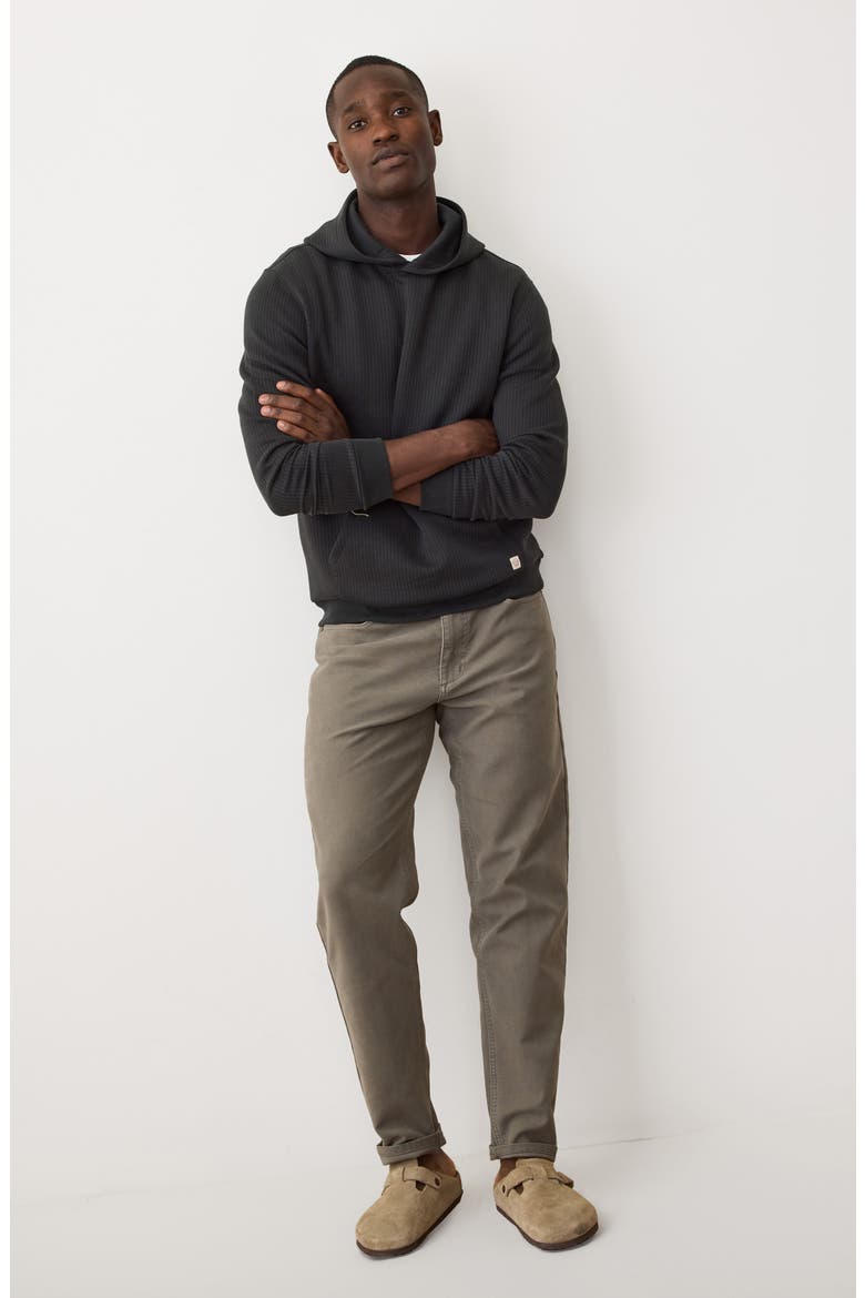 Corbet Vertical Quilted Pullover Hoodie, Alternate, color, JET BLACK