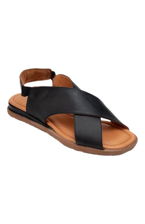 Broods Elastic Leather Slip On Sandals (Women)