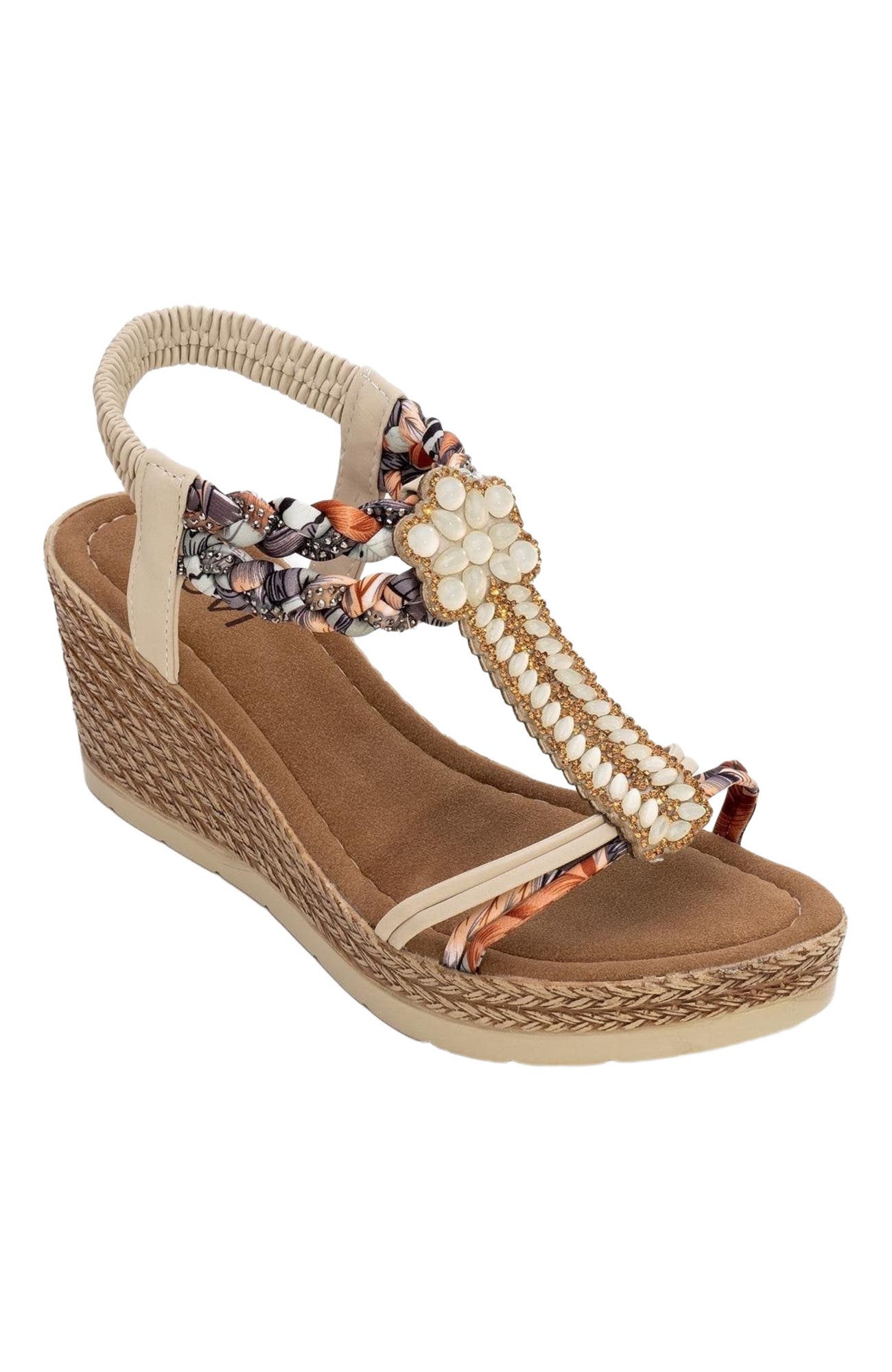 Prologue Shoes Sogno Rhinestone Espadrille Sandal, Main, color, 