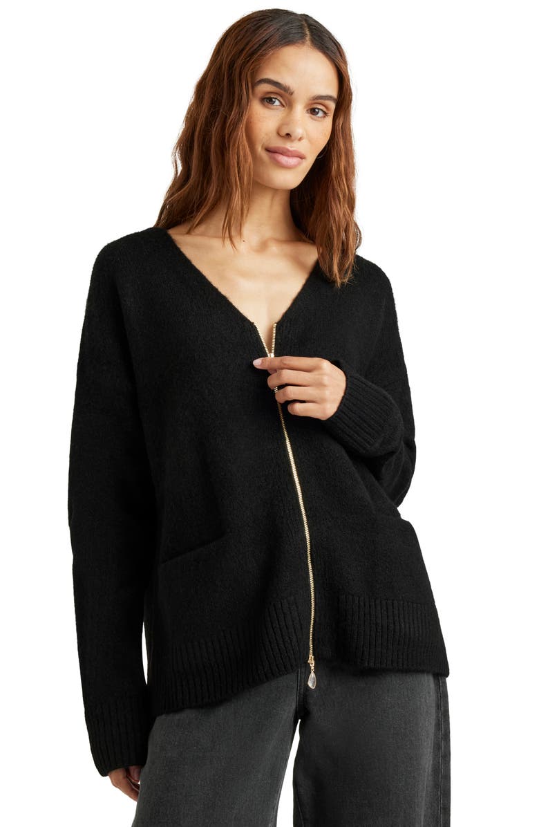 Splendid Zeena Two-Way Zip Cardigan, Alternate, color,