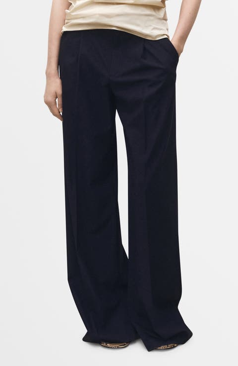 Pleated Wide Leg Pants