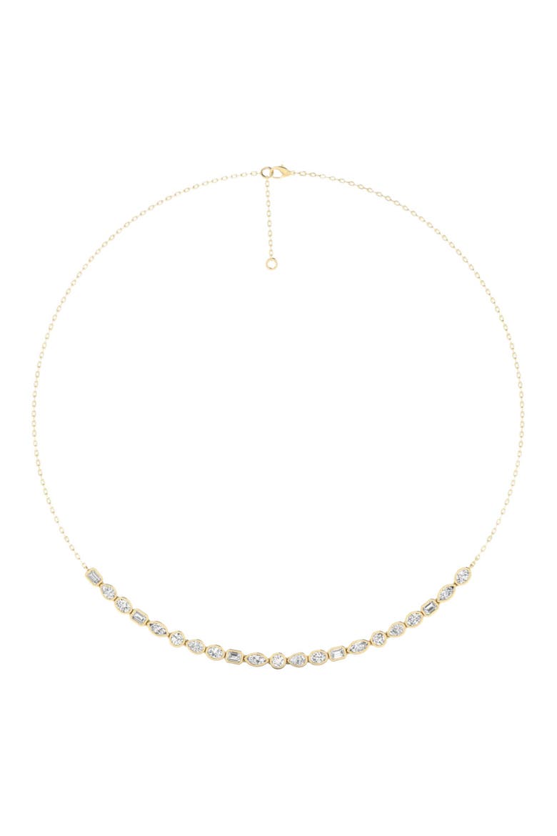 Multi Shape Half Bezel Tennis Lab Diamond in 14K, Main, color, Yellow Gold