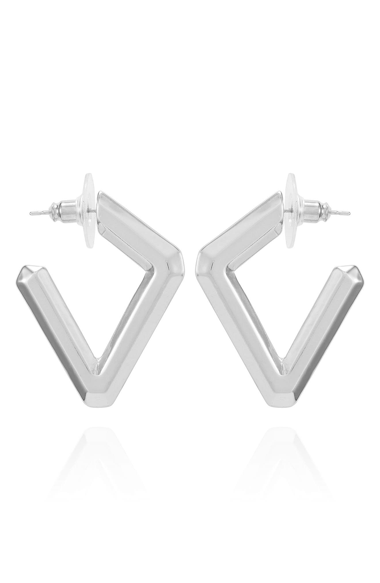Vince Camuto Diamond Shape Hoop Earrings