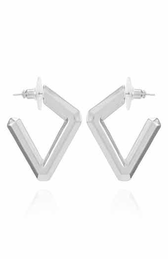 Vince Camuto Diamond Shape Hoop Earrings