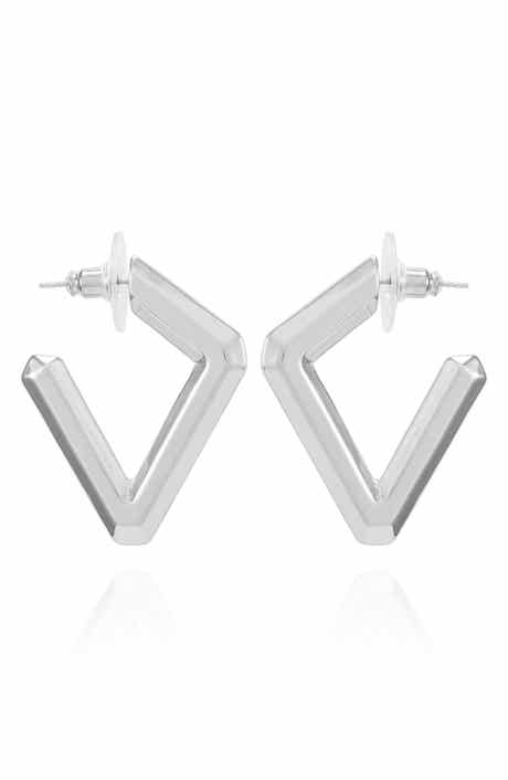Vince Camuto Diamond Shape Hoop Earrings