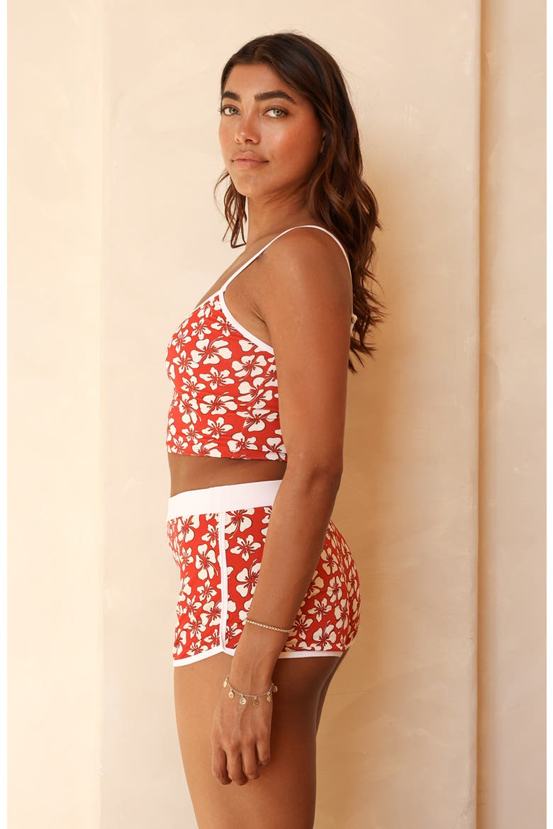Hanalei Tankini Top, Alternate, color, Lilo/White