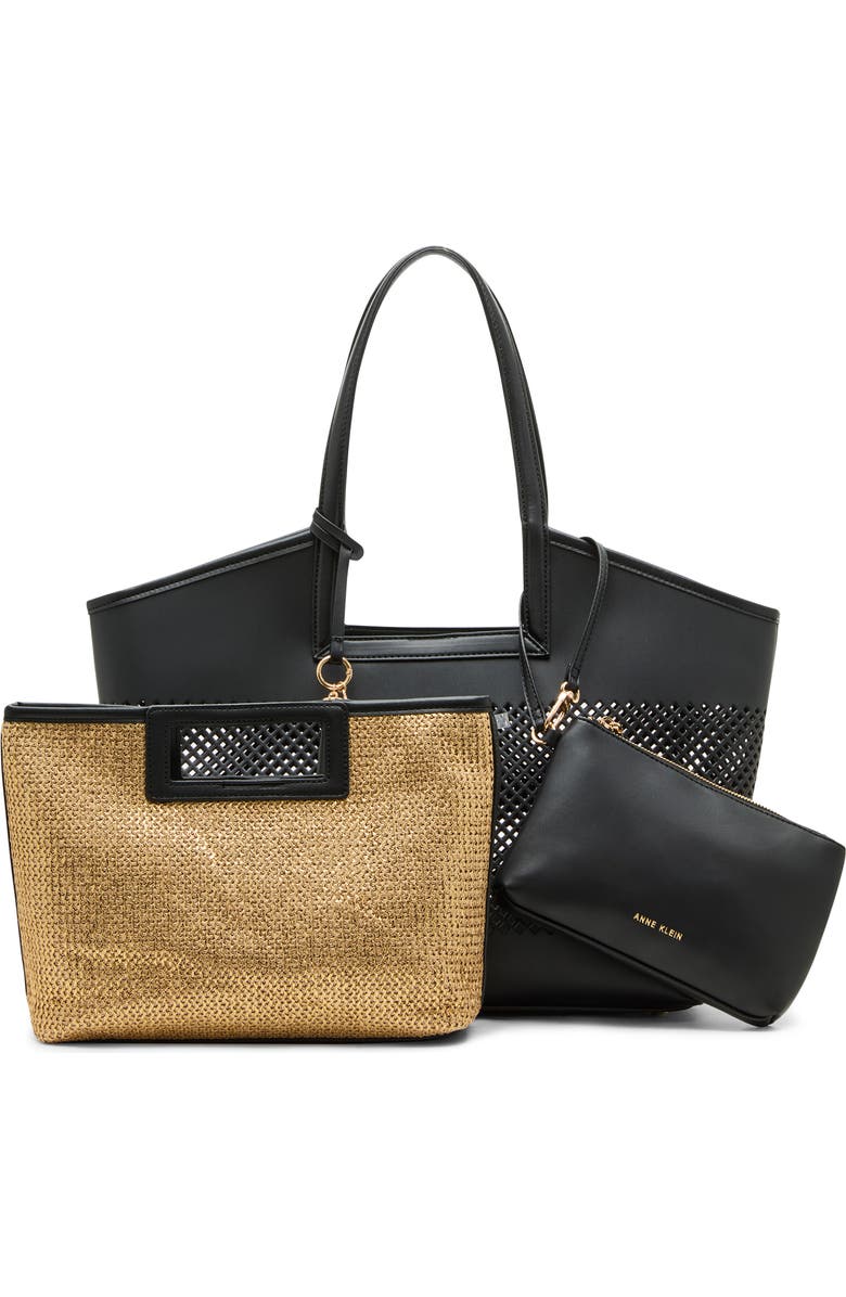 Anne Klein Large Perforated Tote Bag, Alternate, color,