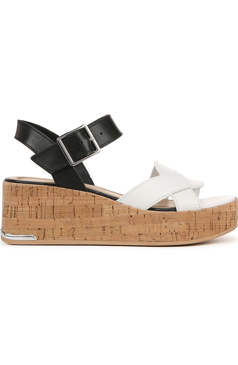 SARTO by Franco Sarto Tilly Ankle Strap Platform Wedge Sandal, Alternate, color, Black/ White