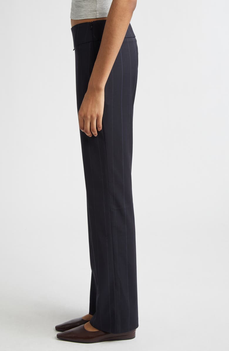 Paloma Wool Saba Pinstripe Low Waist Straight Leg Pants, Alternate, color, Blue