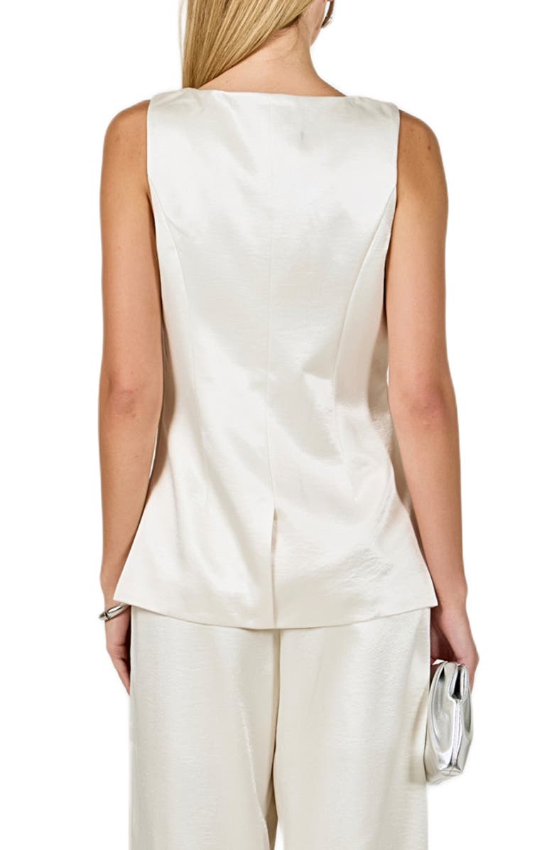 Endless Rose Satin Vest, Alternate, color, Ivory