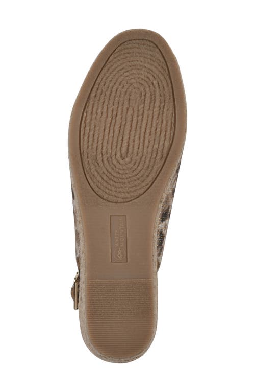 White Mountain Footwear Maize Slingback Wedge Sandal In Metallic Leopard Fabric