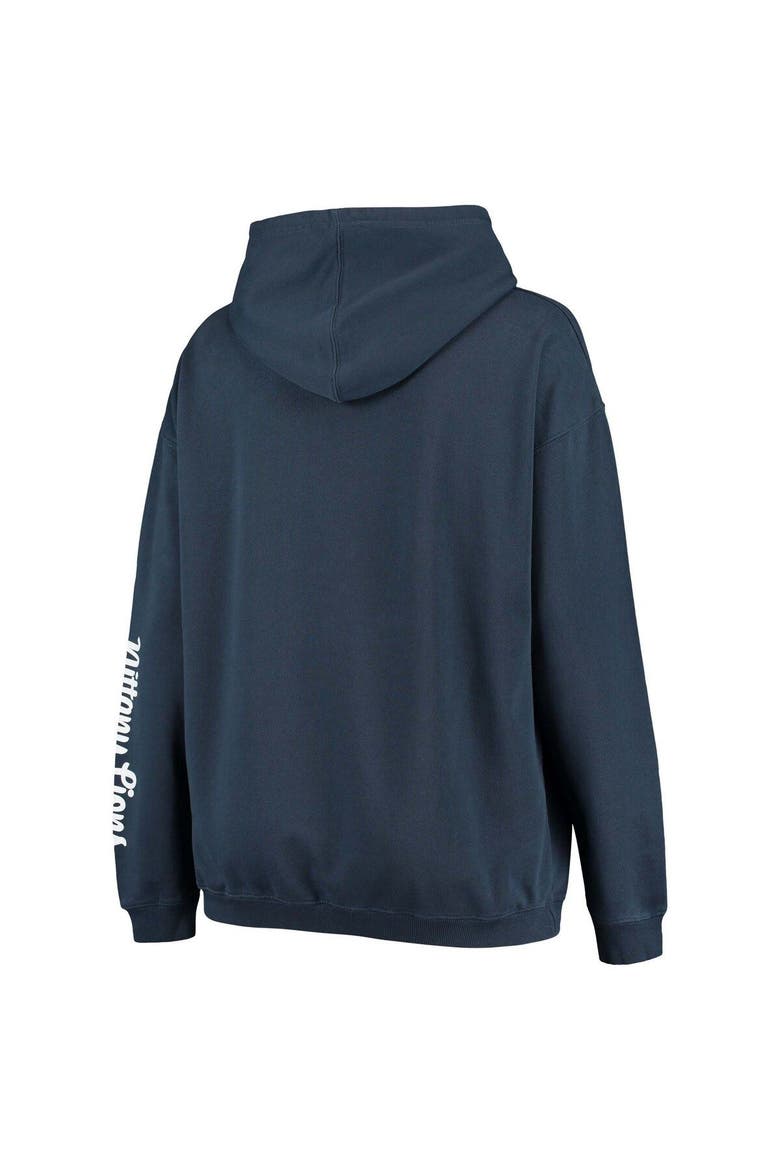 Women's Pressbox Navy Penn State Nittany Lions Rock n Roll Super Oversized Pullover Hoodie, Alternate, color, Navy
