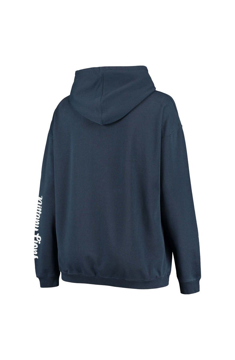 PRESSBOX Women's Pressbox Navy Penn State Nittany Lions Rock n Roll Super Oversized Pullover Hoodie, Alternate, color, 