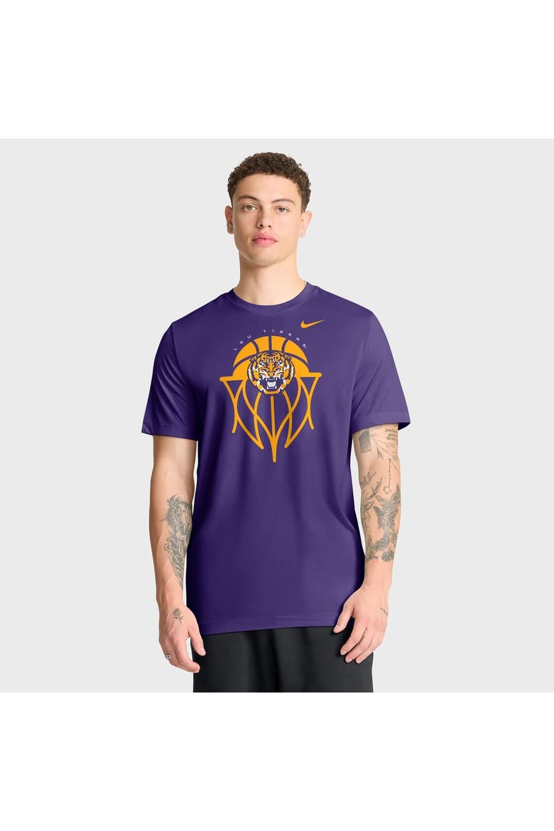 Men's Nike Purple LSU Tigers Basketball Icon Legend Dri-FIT T-Shirt, Main, color, Purple
