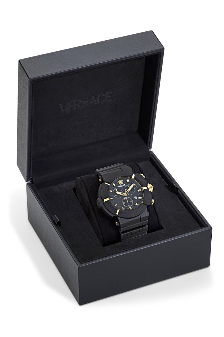 Real Active Chronograph Bracelet Watch, 45mm, Alternate, color, BLACK ECOCERAMIC