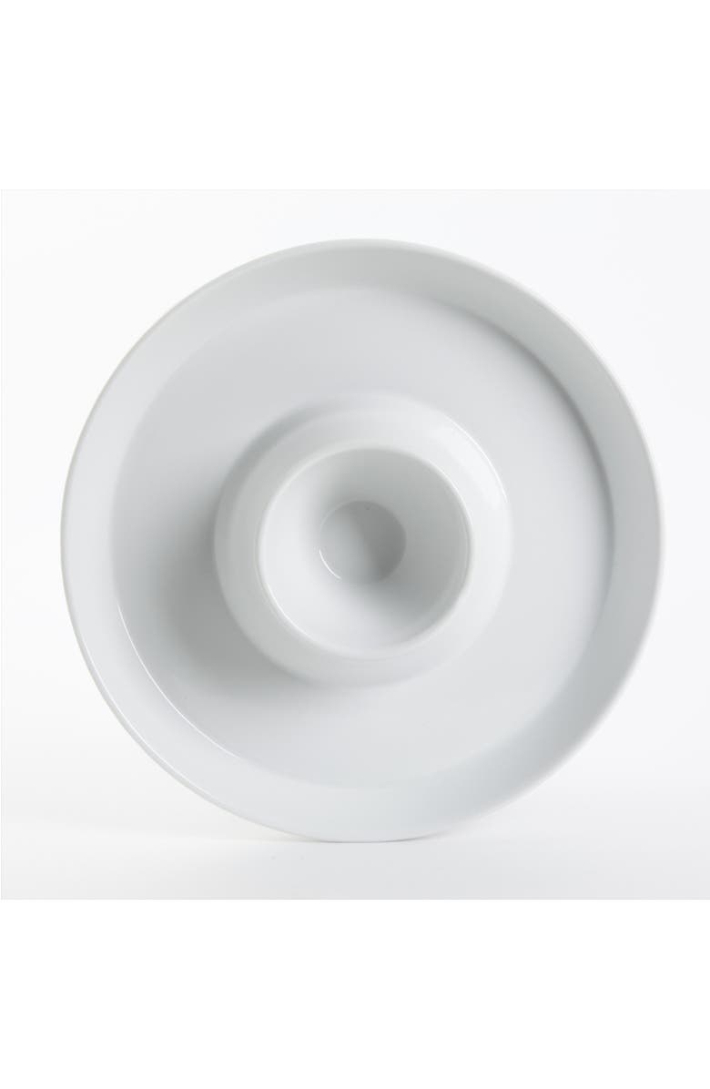 Gibson Elite Gracious Dining 12 Inch Chip and Dip Bowl, Alternate, color, White