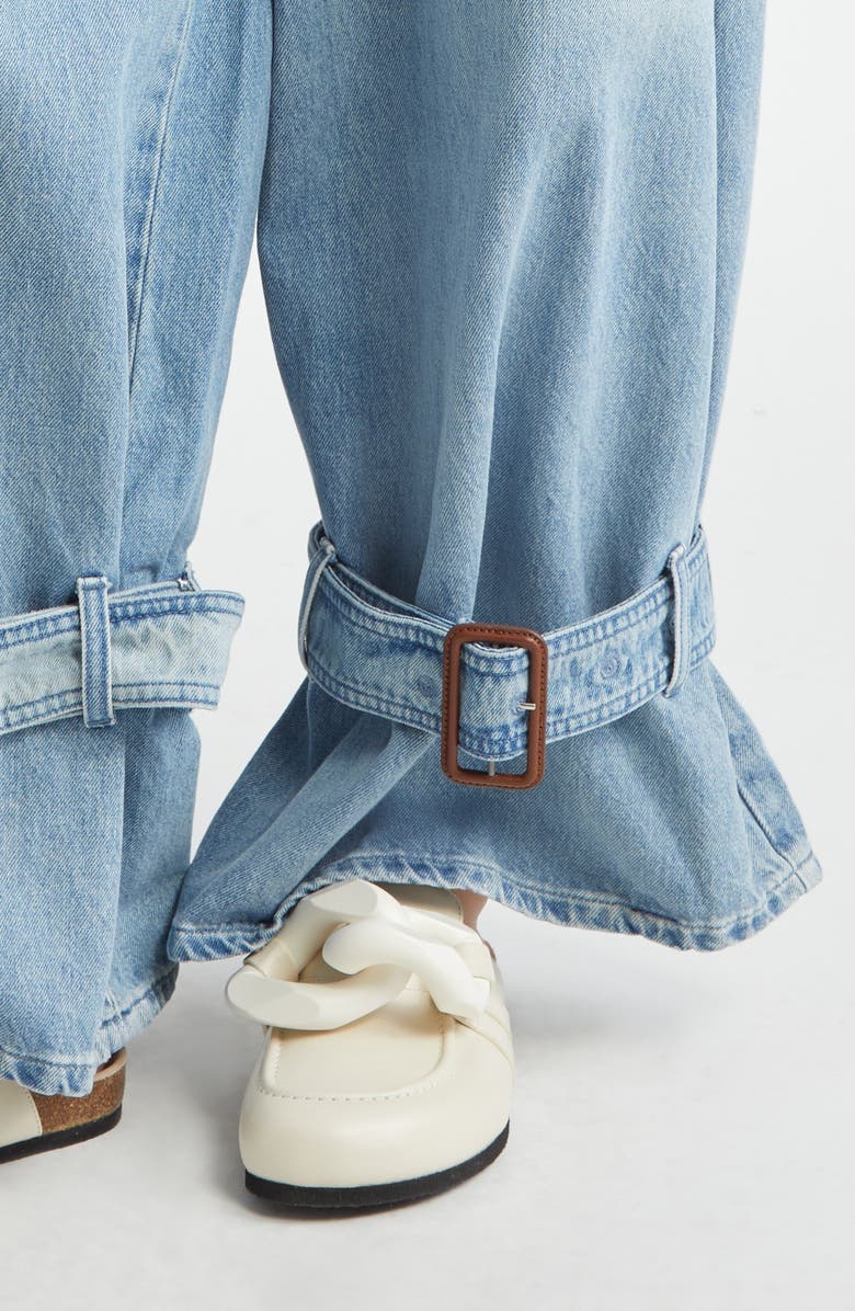 JW Anderson Buckled Cuff High Waist Wide Leg Jeans, Alternate, color,