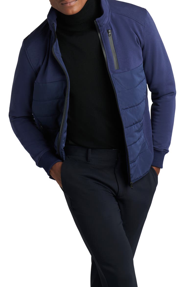 Water Resistant Hooded Jacket, Alternate, color, MIDNIGHT