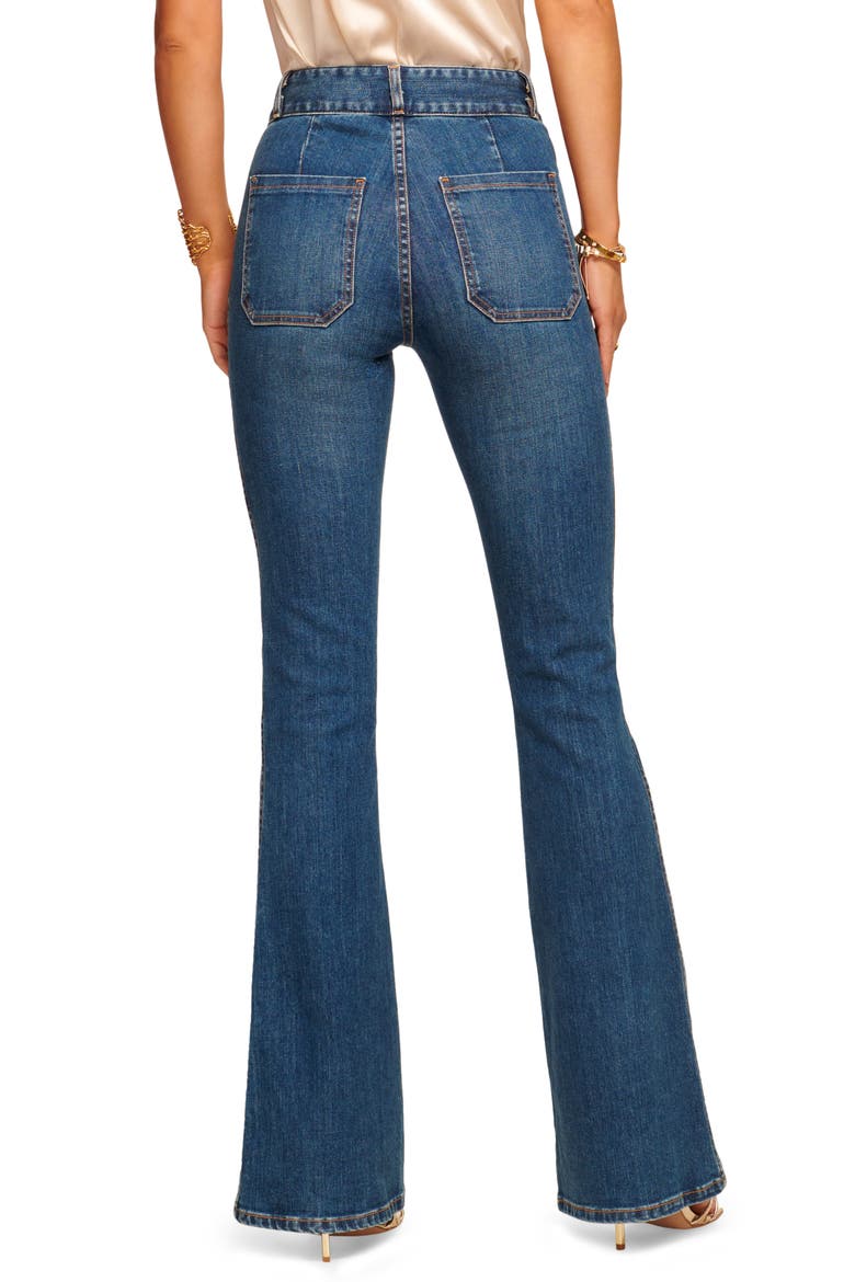 Mase High Waist Bootcut Sailor Jeans, Alternate, color, MEDIUM WASH