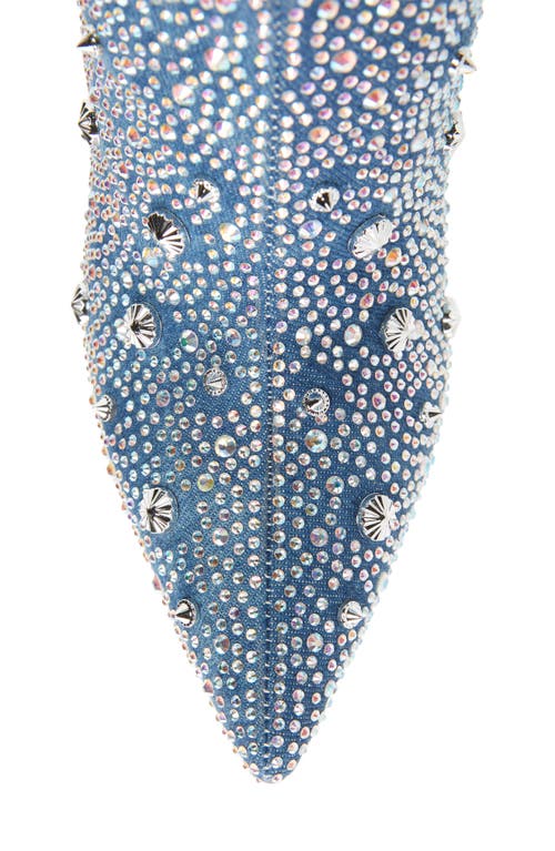 Azalea Wang Admiral Pointed Toe Bootie In Blue