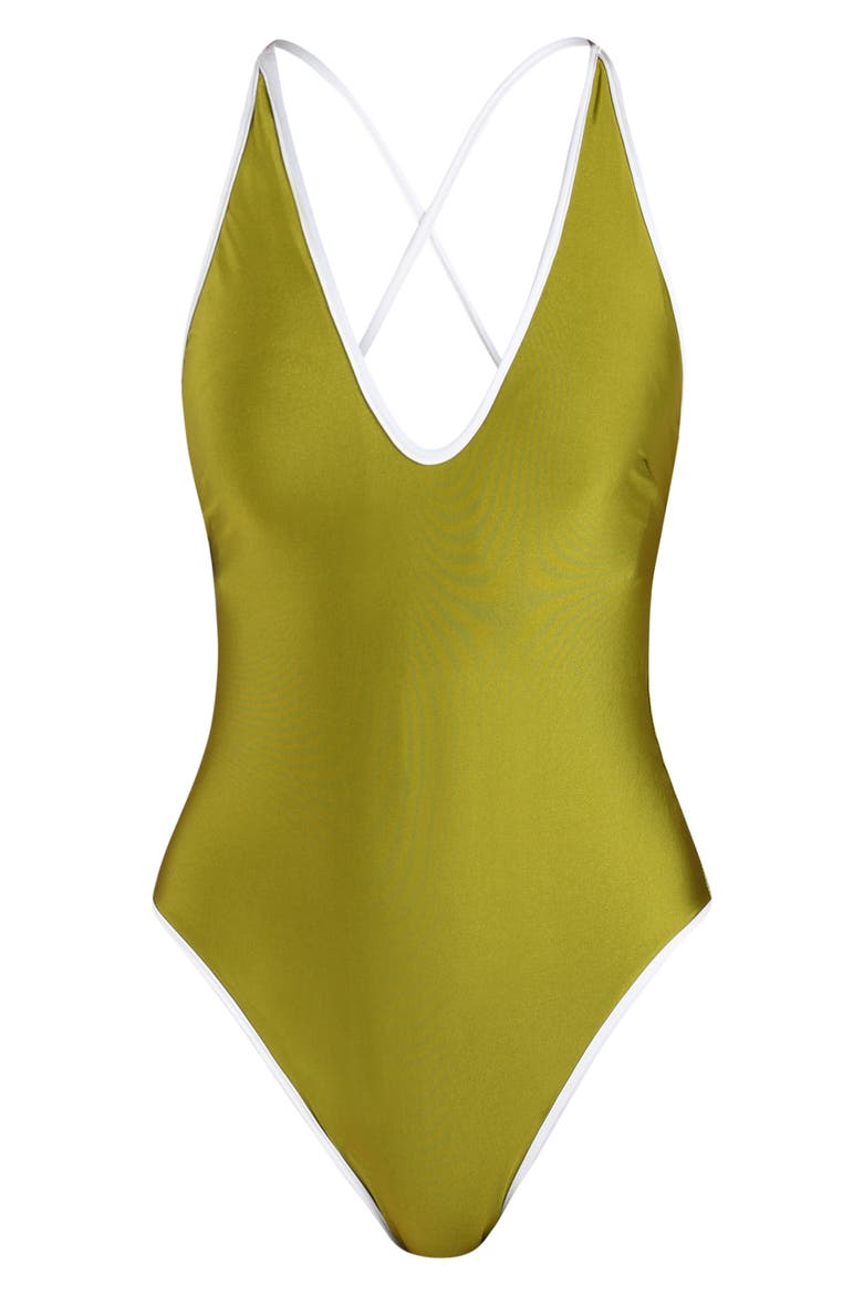 Trip Around Plunge Reversible One-Piece Swimsuit, Alternate, color, BLACK