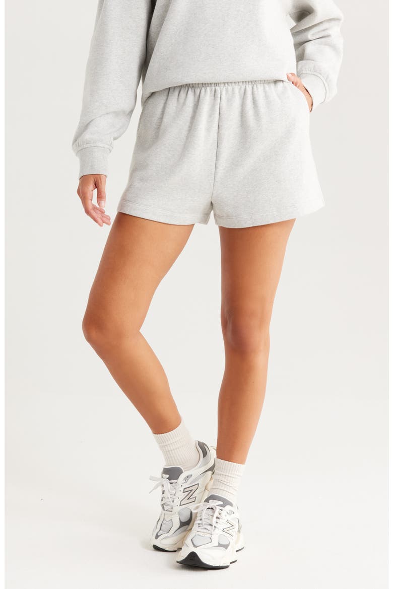 Ultracozy Fleece Sweat Shorts, Main, color, GREY LIGHT HEATHER