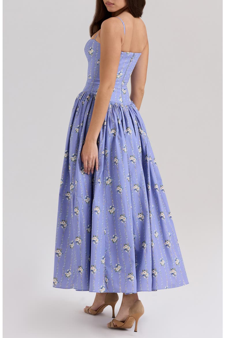 Ysabella Floral Maxi Sundress, Alternate, color, DAISY STRIPE BLUE