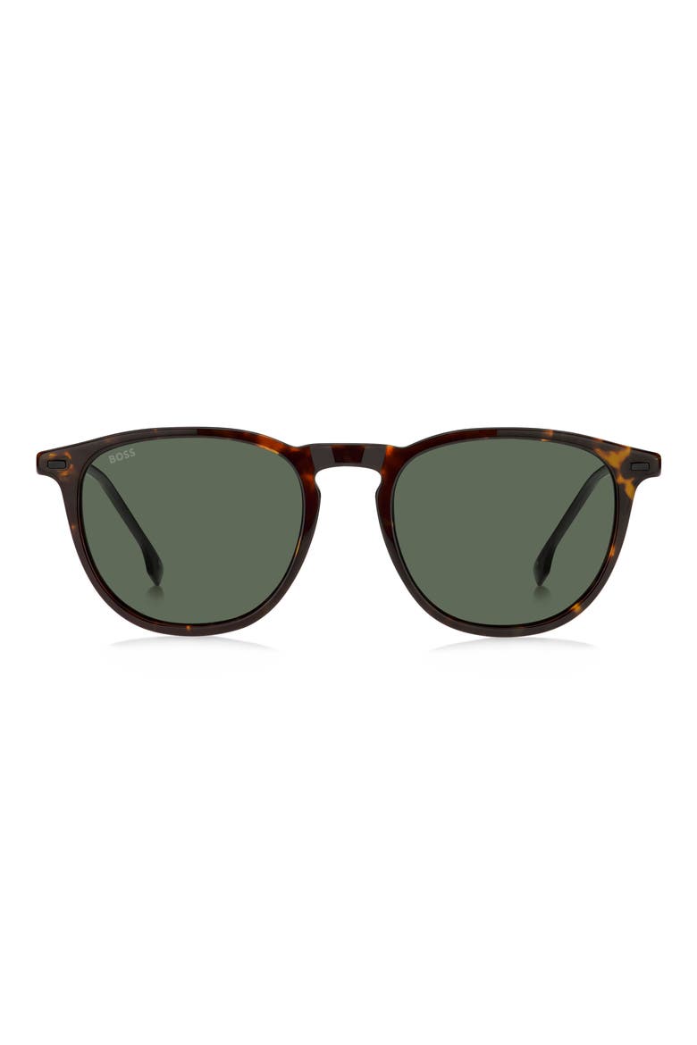 52mm Round Sunglasses, Main, color, HAVANA MATTE BLACK
