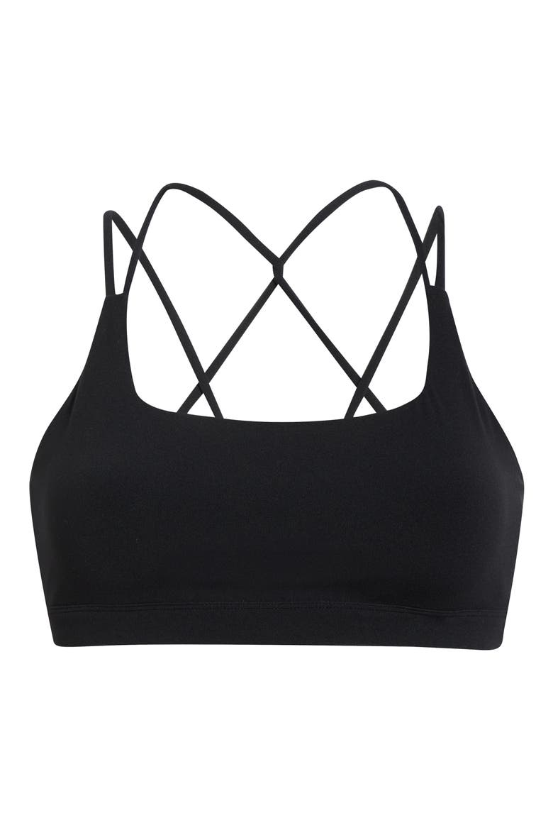 Cloud Strappy Sports Bra, Alternate, color, BLACK