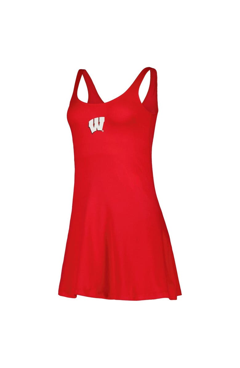 ZOOZATZ Women's ZooZatz Red Wisconsin Badgers Logo Scoop Neck Dress, Alternate, color, Red
