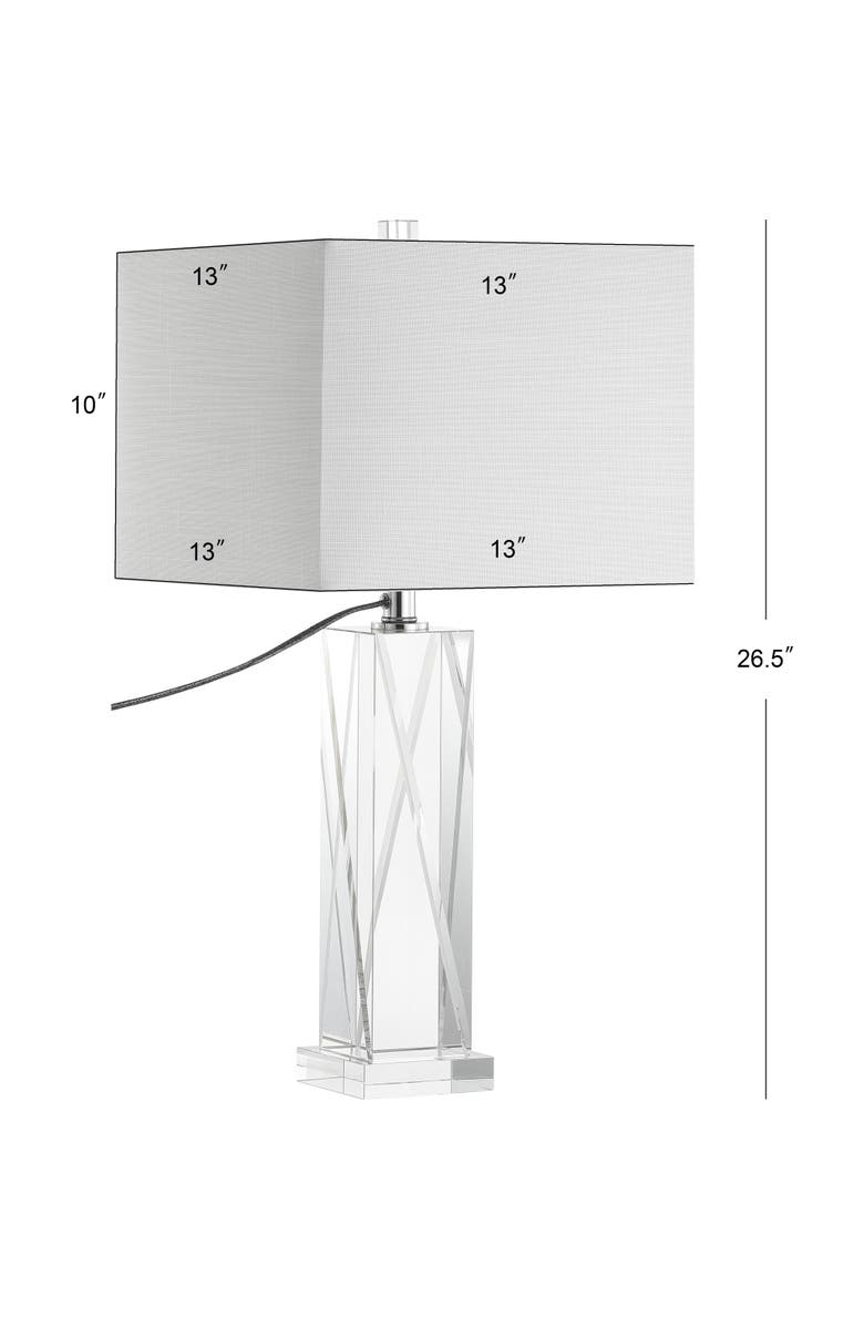 JONATHAN Y Sullivan 26.5" Crystal LED Table Lamp, Clear, Alternate, color, 