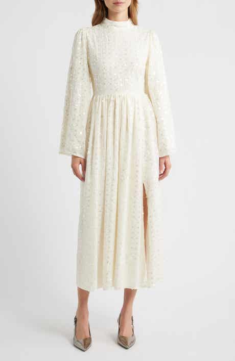 Sister Jane Reel Embellished Long Sleeve Maxi Dres