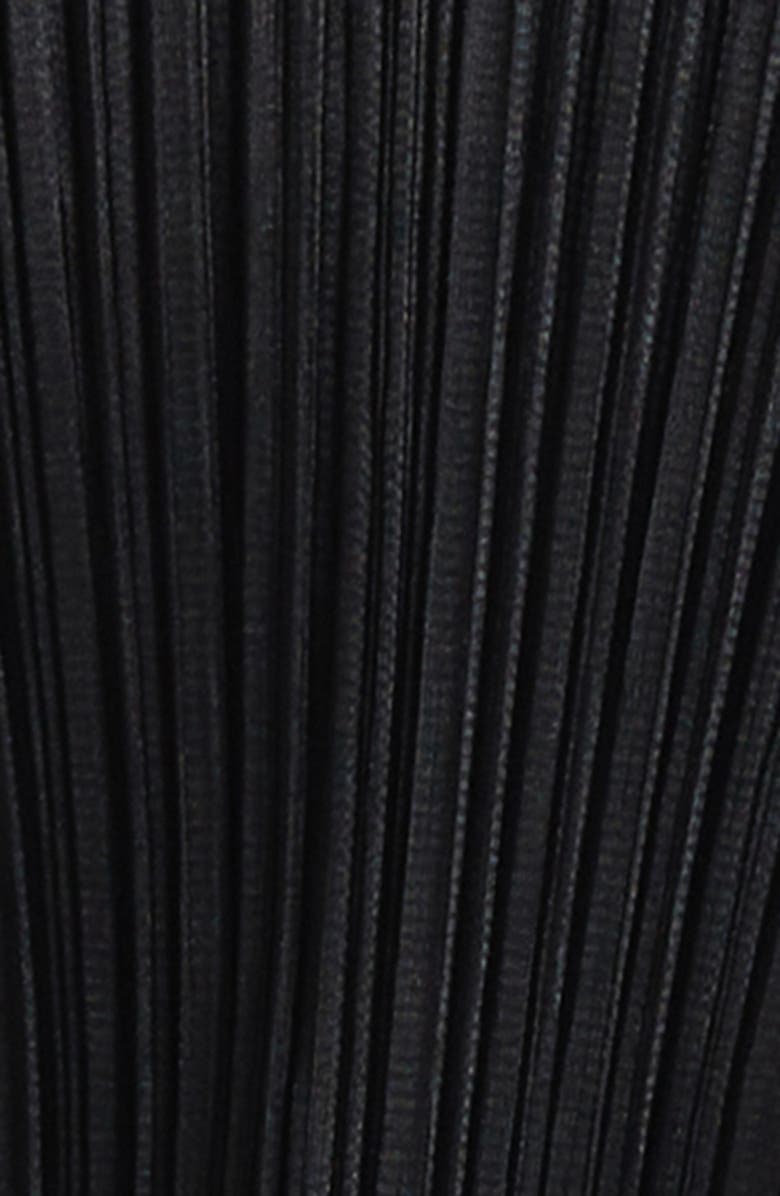 Pleats Please Issey Miyake Facade Pleated Wrap Top, Alternate, color, Black