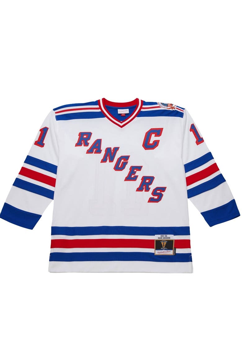 Men's Mark Messier White New York Rangers 1993-94 Power Play Jersey, Alternate, color, White