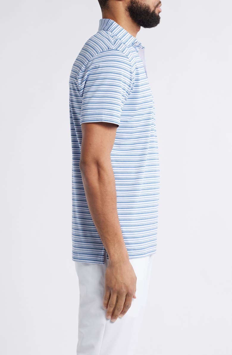 Peter Millar Crown Crafted Cadence Stripe Performance Polo, Alternate, color, Lavender Moon