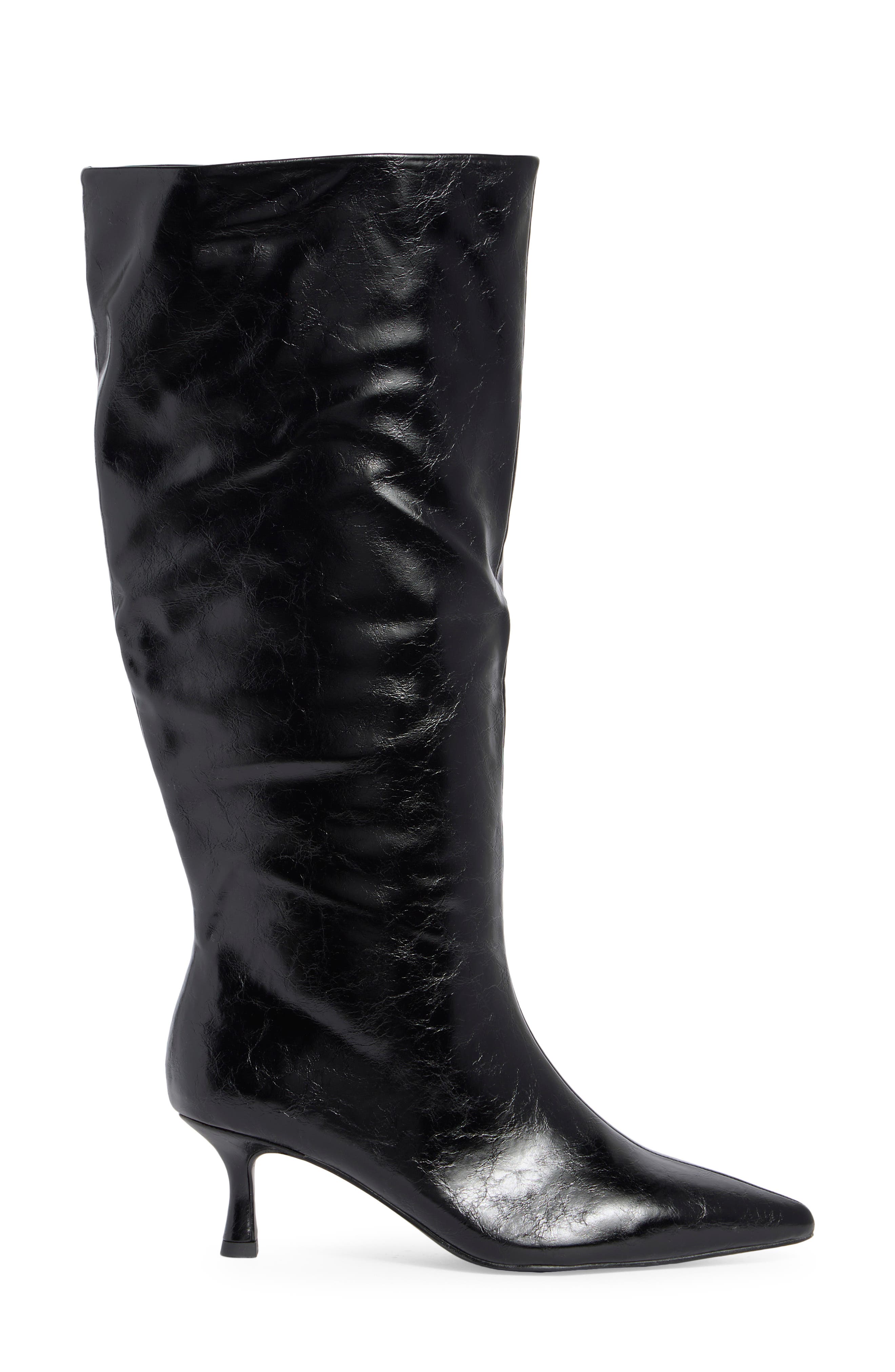 ASOS DESIGN Crimson Kitten Heel Knee High Boot, Alternate, color, 