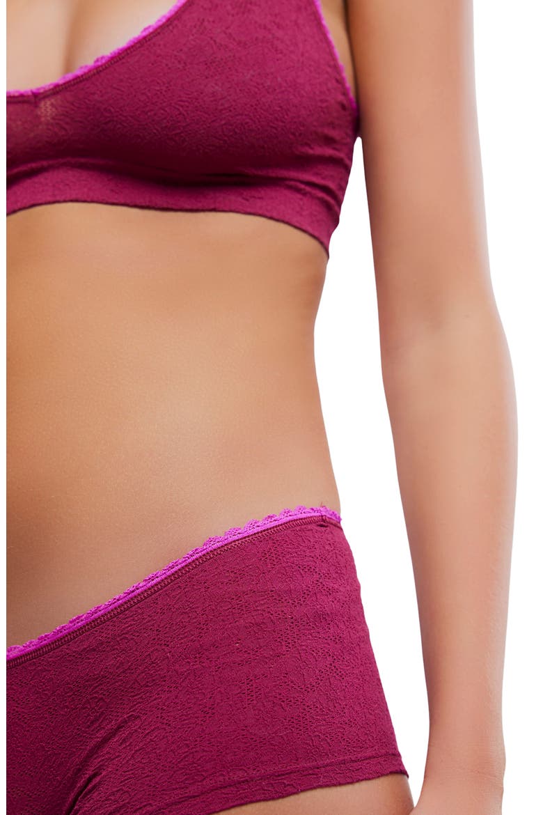 Sweet Point Seamless Low Rise Hipster Panties, Alternate, color, BEAU BERRY COMBO
