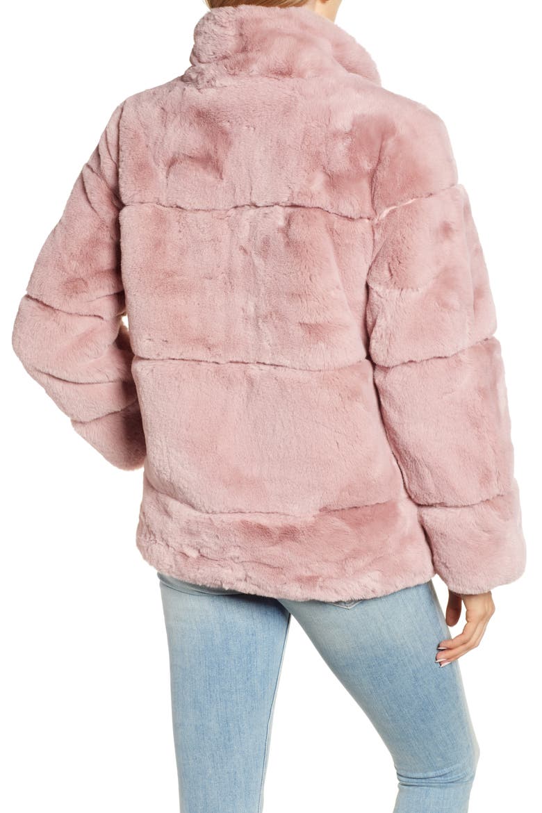 Sarah Faux Fur Coat, Alternate, color, MAUVE
