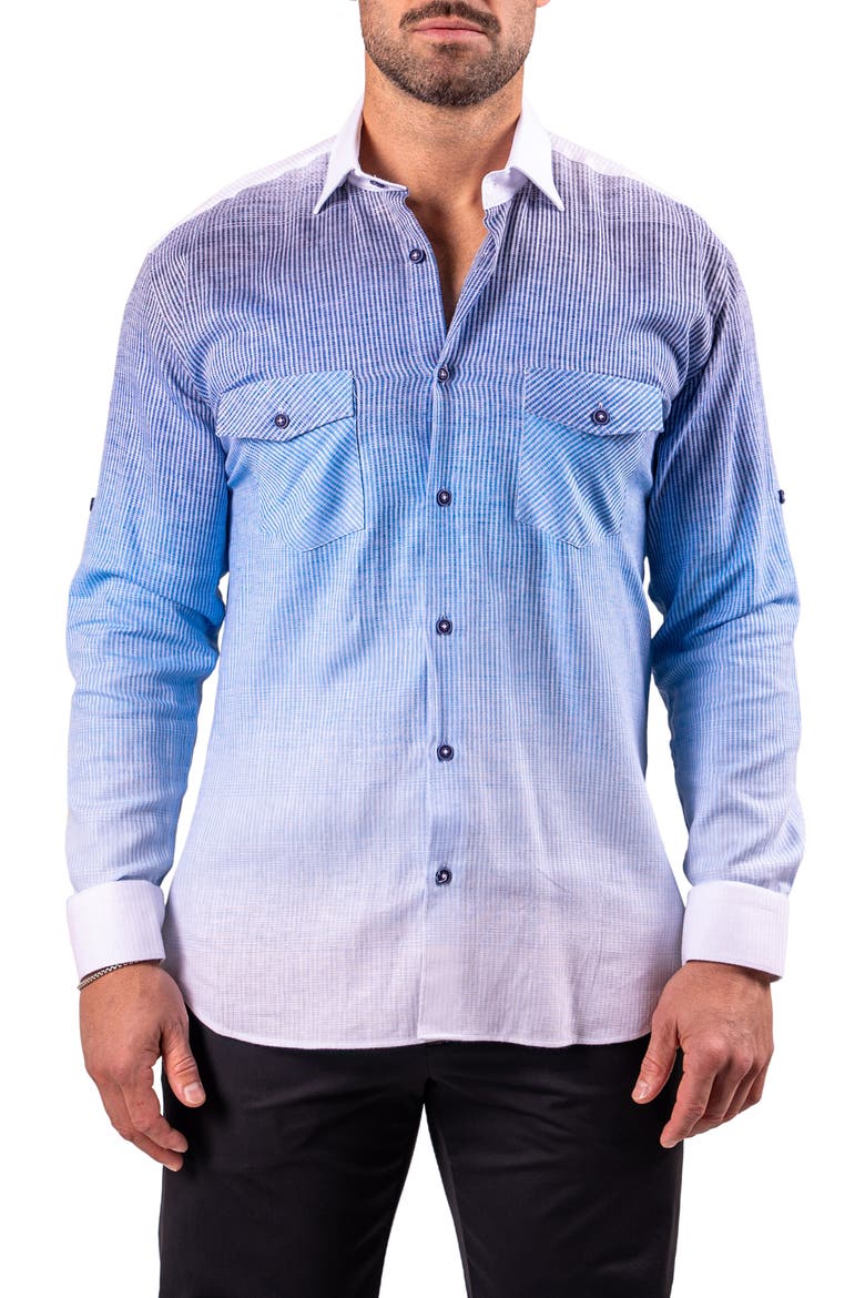 Archimedes Resistance Contemporary Fit Button-Up Shirt, Main, color, BLUE