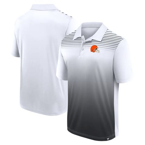 Men's Logo Athletic White Cleveland Browns Sandlot Game Polo