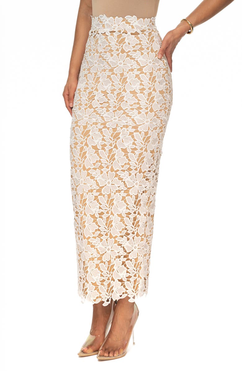 JLUXLABEL Lace Romance Skirt, Main, color, 