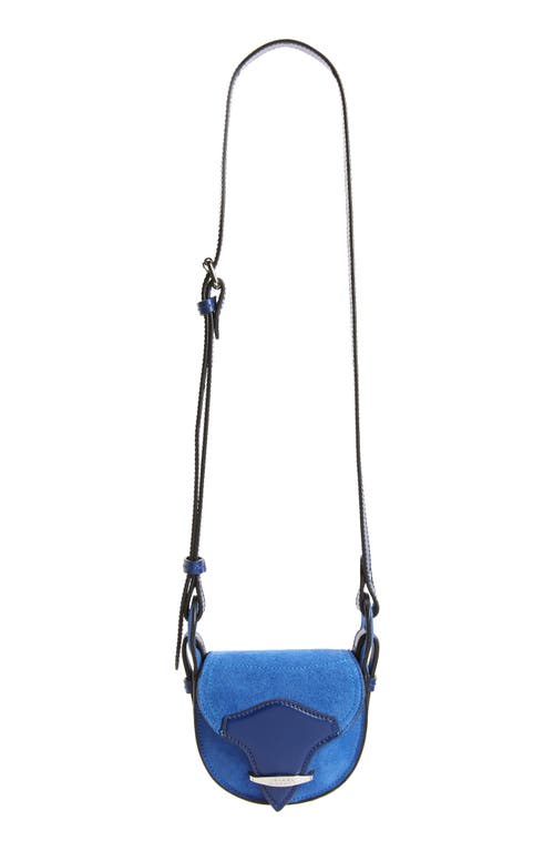 Isabel Marant Botsy Mini Flap Suede Shoulder Bag In Blue