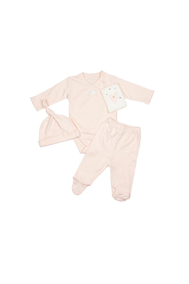 Pima Embroidered Bundle Set, Main, color, Pink Lamb
