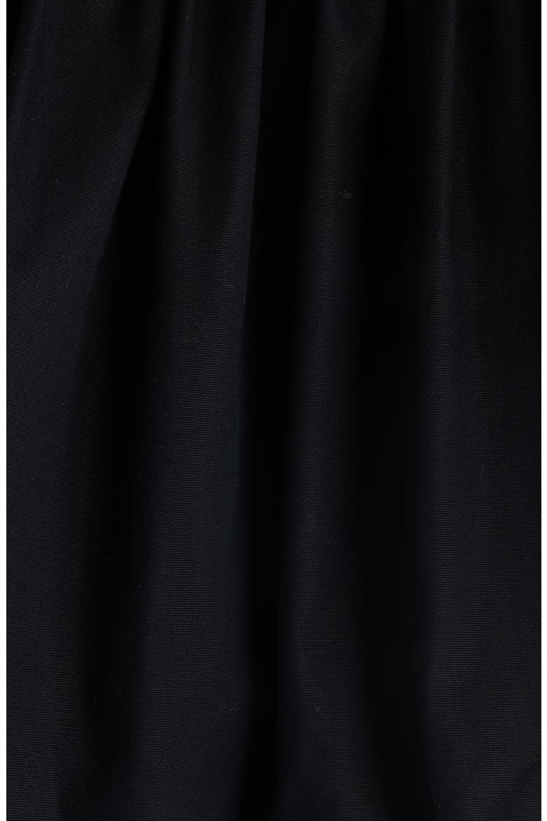 Crop Balloon Hem Cotton Zip Jacket, Alternate, color, BLACK